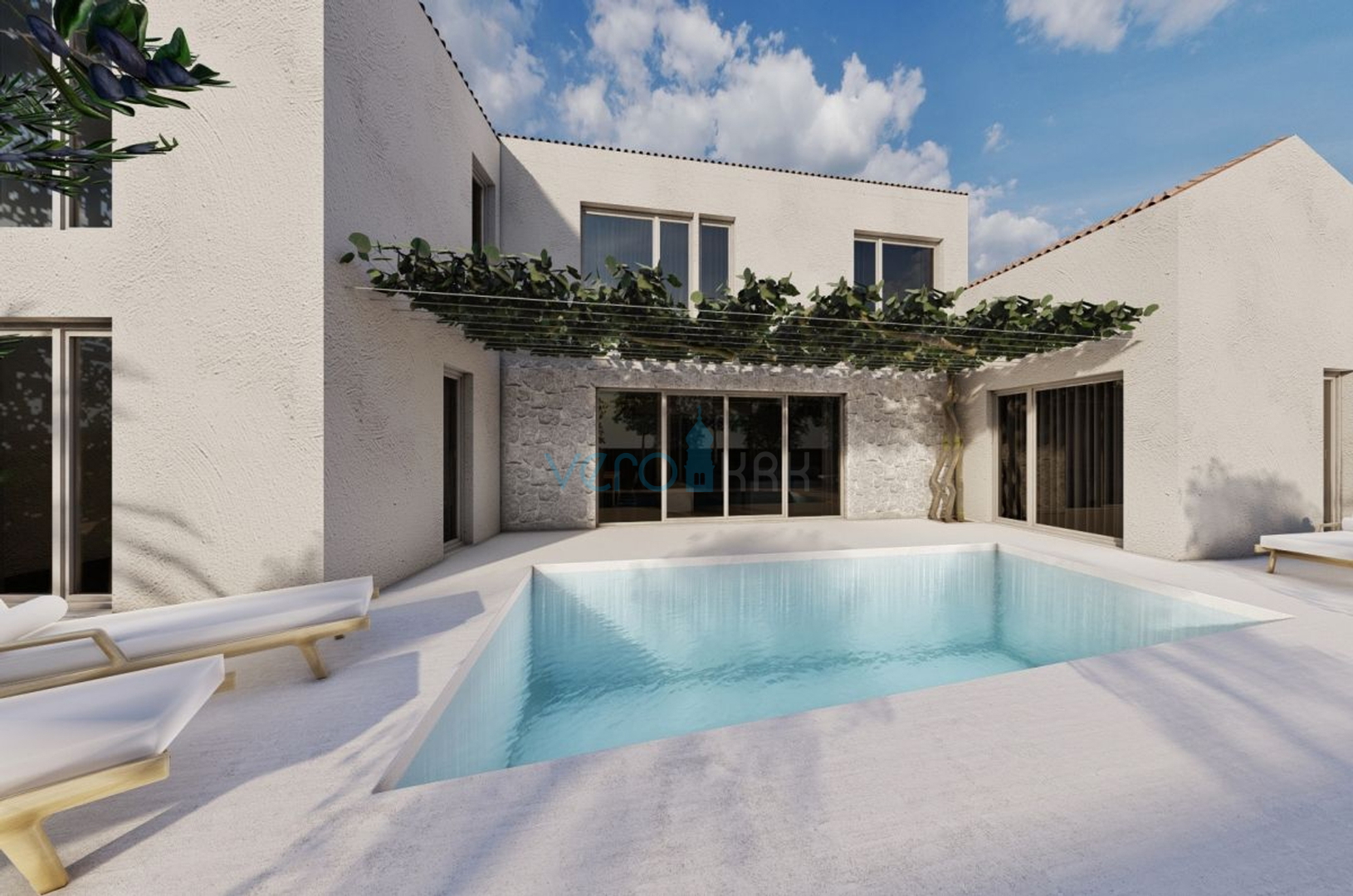 Vrbnik, surroundings, Building land 794 m2 with submitted documentation for a building permit, for sale